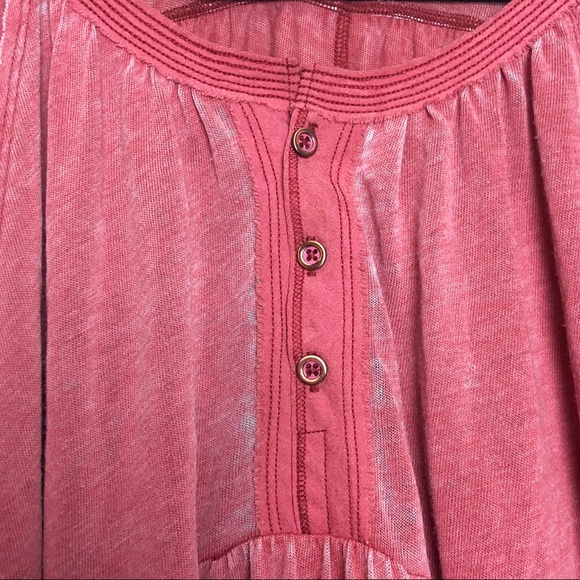 Free People Acadia Henley Shirt Oversized Drapey - Picture 4 of 8